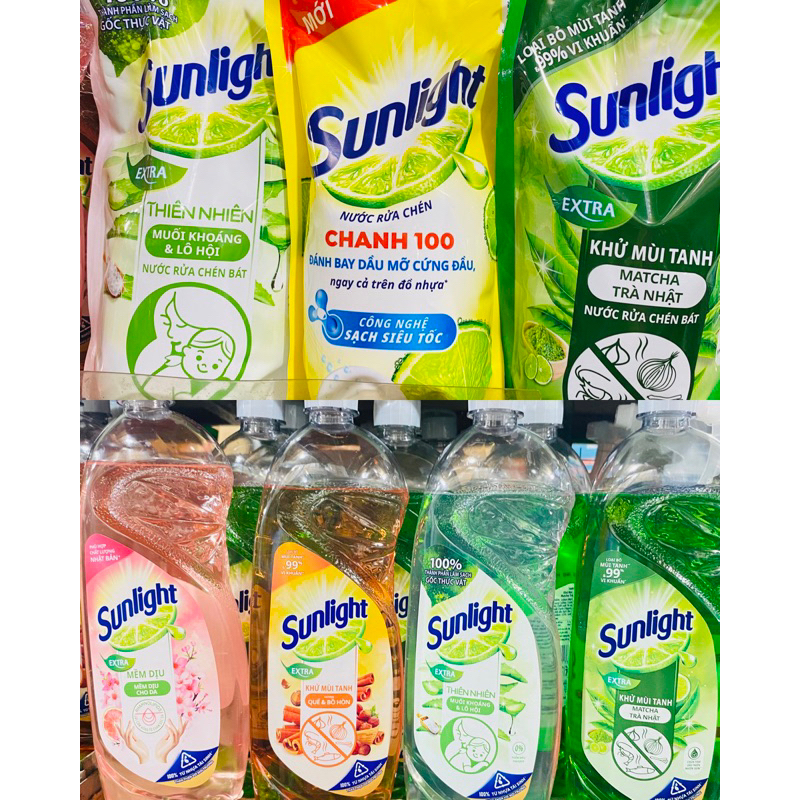Chai Nước Rửa Chén/ Bát Sunlight Túi 750ml