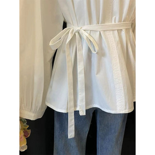 [ORDER] Áo sơ mi nữ kèm đai thắt eo, ảnh thật cận chất