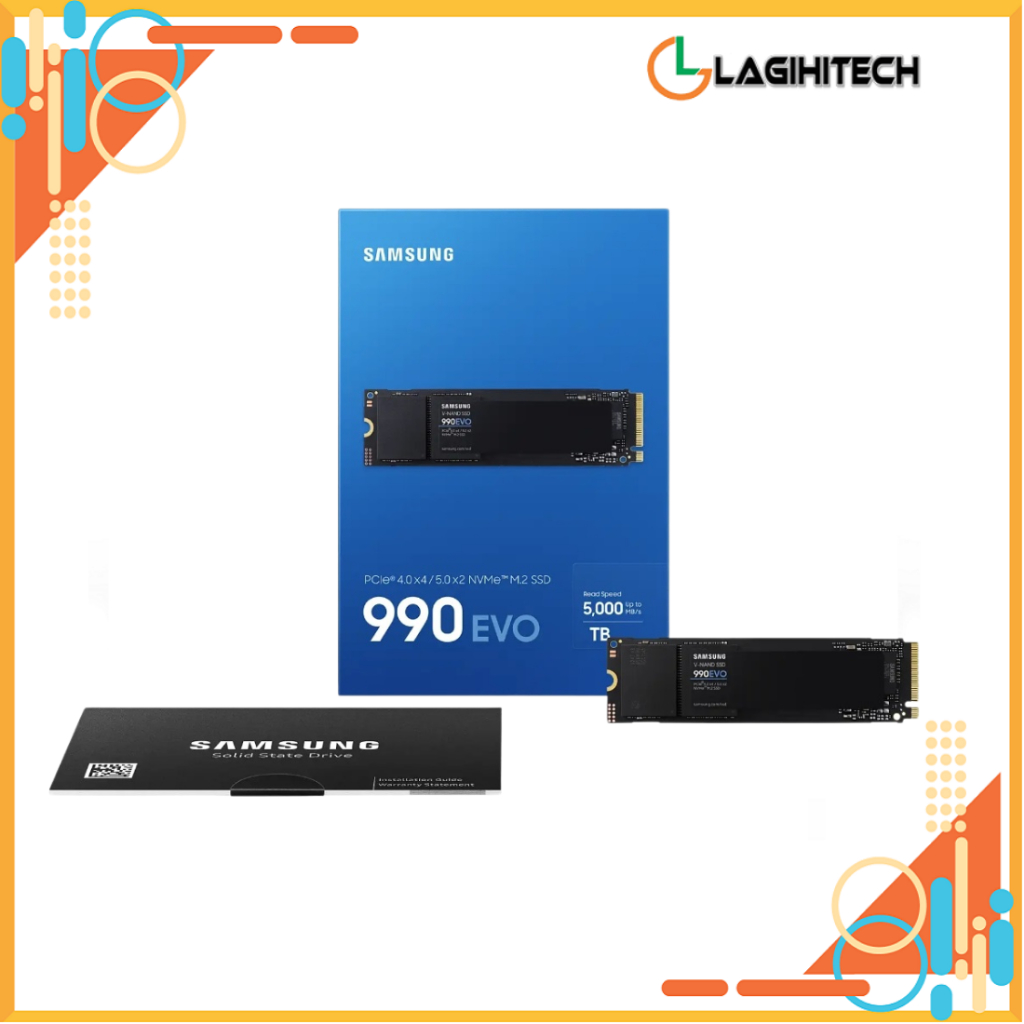 Ổ Cứng SSD Samsung 990 EVO 1TB / 2TB  M.2 (2280) PCIe® 4.0 x4 / 5.0 x2 NVMe™ 2.0 - Bảo Hành 5 Năm