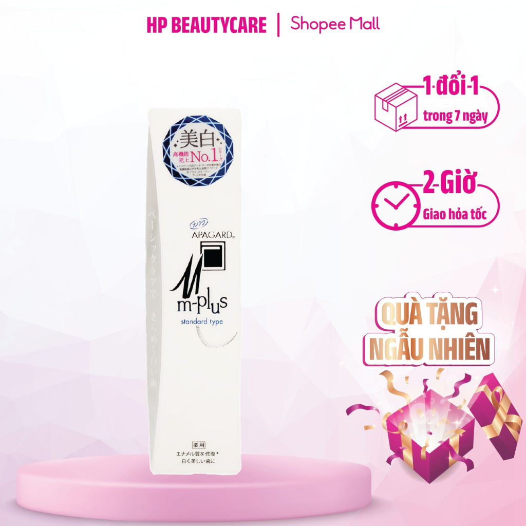 Kem Đánh Trắng Sáng Răng Apagard M-plus Standard Màu Bạc (Tuýp 125g)