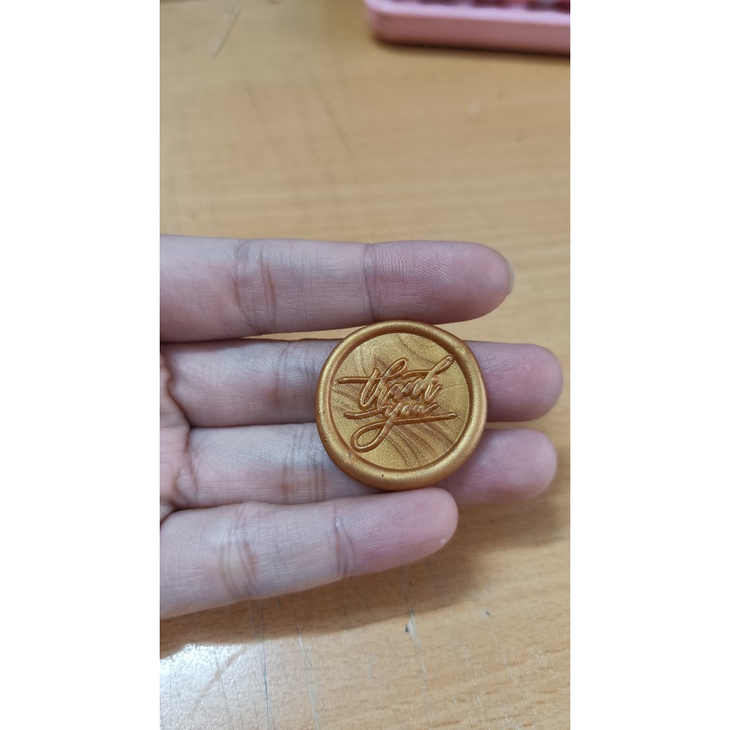 COMBO 50 DẤU SÁP THANK YOU VÀNG ĐỒNG DÙNG NIÊM PHONG THIỆP CƯỚI, BÌA THƯ CÓ SẴN