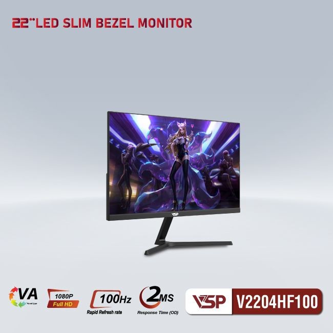 Màn hình VSP V2204HF100 22inch 100Hz VA HDMI/VGA - Chính hãng | BigBuy360 - bigbuy360.vn