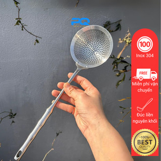Muôi muỗng nhúng lẩu có rãnh inox 304 vá thìa vớt đồ ăn GB146