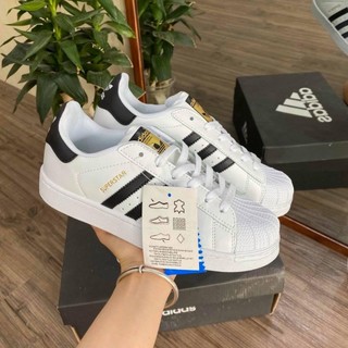 Giày thể thao adidas superstar -  das đen trắng mũi sò tem vàng nam nữ superstar đủ size 36-43