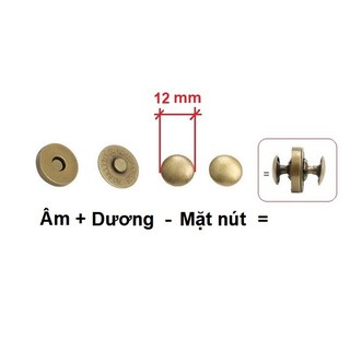 Nút hít nam châm D18mm, D14mm - phụ kiện làm đồ da handmade