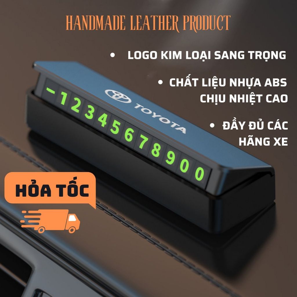 Bảng số điện thoại trên xe ô tô LOẠI CAO CẤP, bảng ghi số điện thoại đỗ xe số dạ quang BSDT2