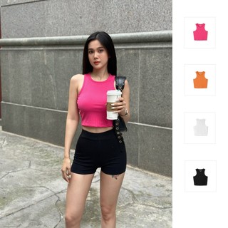 Áo Croptop Nữ Sporty Plain, Chất Thun Gân TC Thoải Mái, WAC003, SOMEHOW