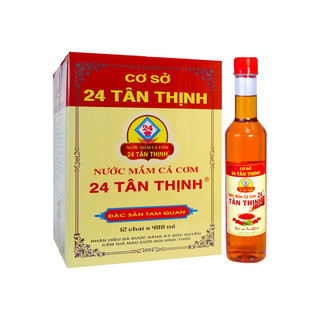 Nước mắm nhỉ cá cơm cao cấp 24 tân thịnh - thùng 6 chai 500ml