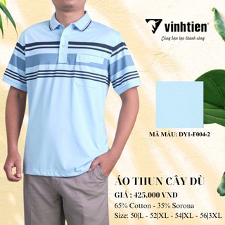 Áo Thun Polo Nam Viền Cổ, Vải Cotton Sorona Regular Fit Vĩnh Tiến 425 - Nhiều Màu