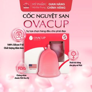 Cốc nguyệt san silicon y tế chính hãng Ovacup FDA Hoa Kỳ made in USA, cns chống tràn size S/L.