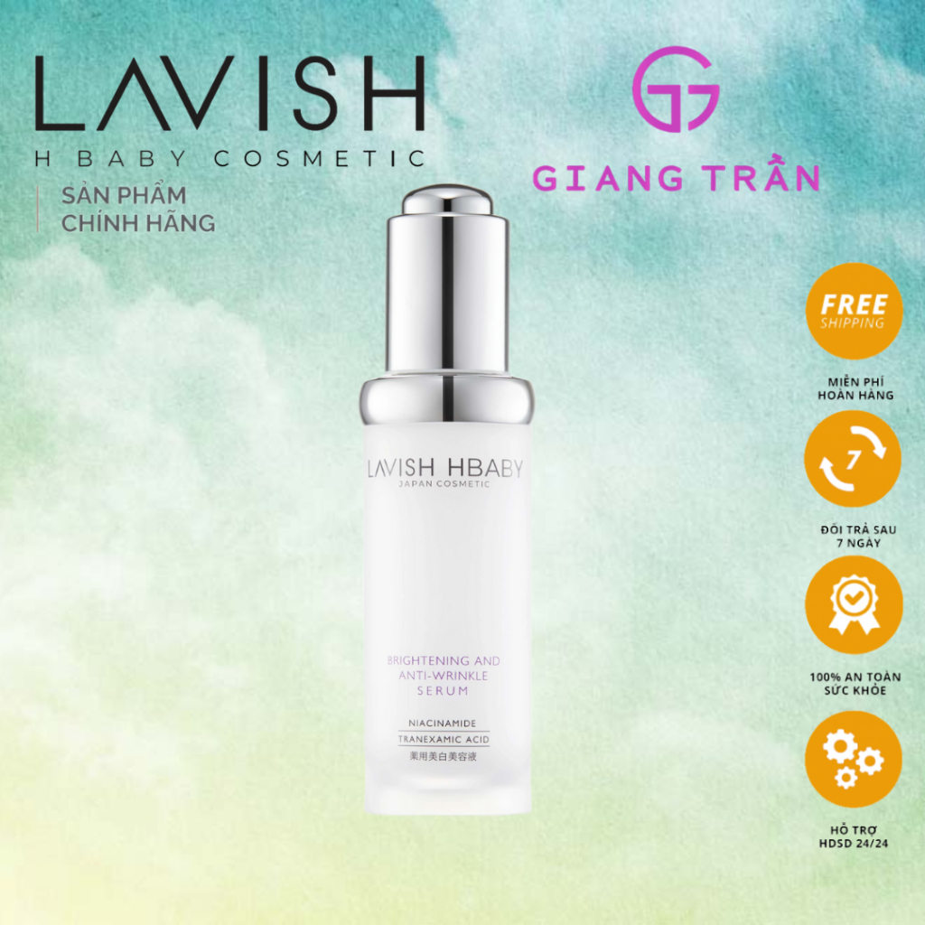 [Mã shop-15%+shopee voucher 8-10%]Serum dưỡng trắng mờ thâm nám Niacinamide Lavish H Baby 28ml trane