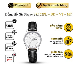 Đồng hồ nữ starke sk152pl – dd – vt – mt danawatch chính hãng, máy quartz japan, kính sapphire, dây da, chống nước