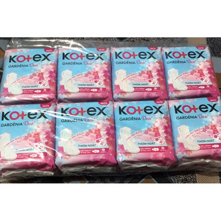 Combo 8 gói băng vệ sinh kotex hoa anh đào gardenia deo+ 23cm siêu mỏng cánh siêu khử mùi - hsd luôn mới