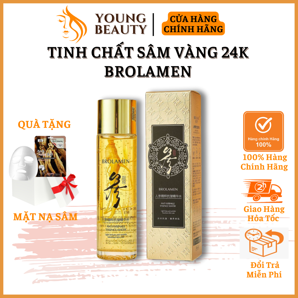 Tinh chất nhân sâm VÀNG 24K BROLAMEN -Serum BROLAMEN tái sinh da lão hóa, phục hồi, nâng cơ, mờ nám, mờ thâm, trẻ hóa da
