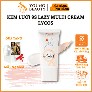 Kem lười 9s lazy multi cream lycos - kem face lười lycos dưỡng trắng da, makeup che khuyết điểm, spf50/pa+++