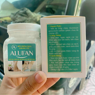 Alufan Lọ 150gr Bột phèn chua chưng cất nguyên chất (Phèn phi) mùi hôi chân