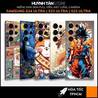 miếng dán skin samsung s24 ultra ss s23 s22 ultra full viền mặt lưng camera in nhiều mẫu đa dạng phụ kiện huỳnh tân