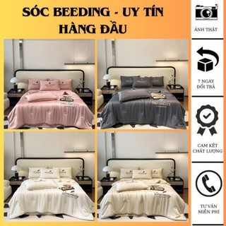 Bộ chăn ga gối phi lụa dream city chăn hè, chất liệu mềm mướt đơn sắc set 4 món tiêu chuẩn