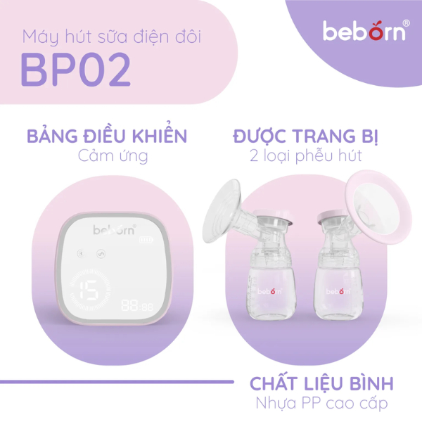 MÁY HÚT SỮA ĐIỆN ĐÔI BEBORN BP02