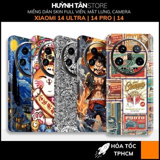 dán skin xiaomi 14 ultra mi 14 mi 14 pro full viền mặt lưng camera in nhiều mẫu đa dạng phụ kiện điện thoại huỳnh tân