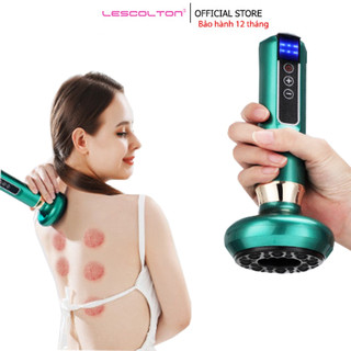 Máy massage giác hơi cầm tay Lescolton, bộ giác hơi cạo gió không dùng lửa, giác hơi cạo gió an toàn