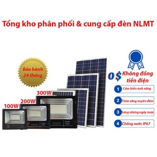  Đèn pha năng lượng mặt trời 100W 200W 300W 500W,800w & 1000w  vỏ nhôm 