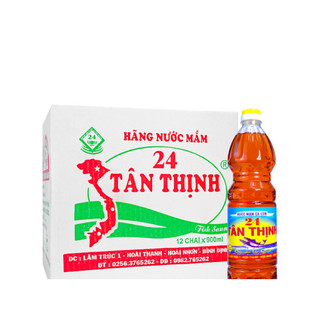 Nước mắm truyền thống cá cơm bình định nắp vàng - 24 tân thịnh 500ml