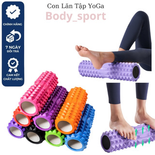 Con lăn Yoga Massage Con lăn cao cấp, ống hình trụ con lăn thể thao giãn cơ giảm đau có gaiBodysport
