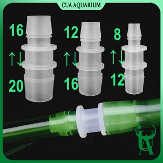 Đầu chuyển ống nước phi 8, 12, 16, 20 bằng nhựa cho hệ thống lọc bể cá