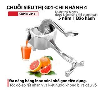 Máy ép trái cây hoa quả bằng tay G01 làm nước rau củ cầm tay đa năng bằng inox mini nhỏ gọn tiện dụng