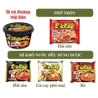 [HỎA TỐC] 1 Gói mì SiuKay vị Bò cay/Hải sản/Gà cay phô mai 128g - Mì cay 7 cấp độ SiuKay - Thách thức mọi vị giác