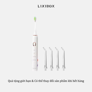  Combo Bàn chải điện Halio Sonic SmartClean C’est Lavie & Set 4 Đầu Thay Thế Máy Tăm Nước