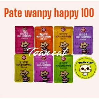 PATE WANPY HAPPY 100 GÓI 70G DINH DƯỠNG CHO MÈO ĐỦ VỊ.