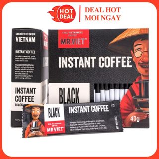 Cà Phê Hòa Tan Đen Mr.Viet 40G (2G X 20 Gói) - Đậm đà hương vị cà phê Arabica