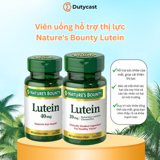 Viên uống bổ mắt tăng cường thị lực nature's bounty lutein 20mg 40 viên