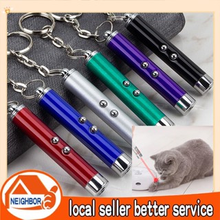Gậy mèo ngộ nghĩnh bằng laser, Bút chiếu laser 2 Trong 1 màu đỏ với đèn LED trắng vui nhộn, đồ chơi cho chó.