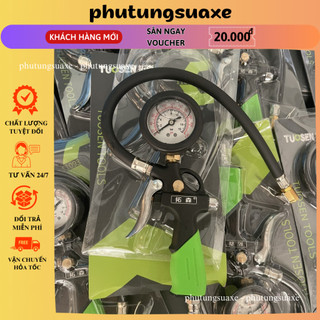 Đồng Hồ Bơm Lốp Tousen Siêu Đẹp, vòi bơm lốp nội địa cao cấp Phutungsuaxe