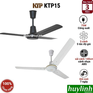 Quạt trần cánh nhựa Kim Thuận Phong KTP15 - 75W - Bảo hành 3 năm