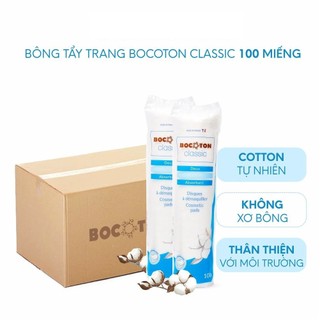 Combo 30 gói bông tẩy trang Bocotton Classic pháp 80-100 miếng