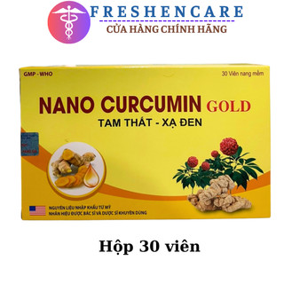 Hỗ trợ Viêm Loét Dạ Dày-NANO CURCUMIN GOLD-Hộp 30 Viên (tam thất xạ đen)