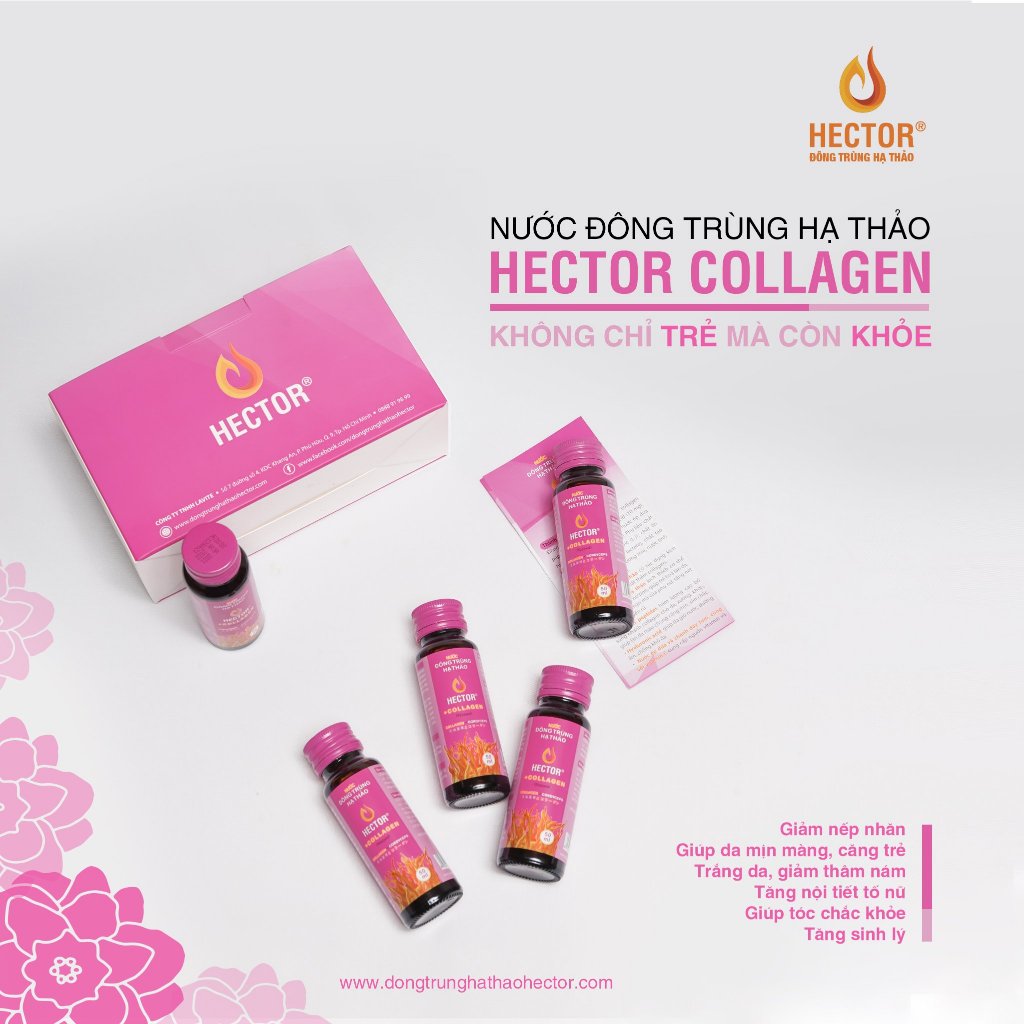 Combo 2 10 Nước Nấm Đông Trùng Hạ Thảo Hector Collagen + 10 Nước Nấm Đông