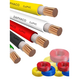Dây điện đơn daphaco cv 1.0, 1.5, 2.0, 2.5, 3.0, 4.0 lõi đồng nguyên chất - toppin
