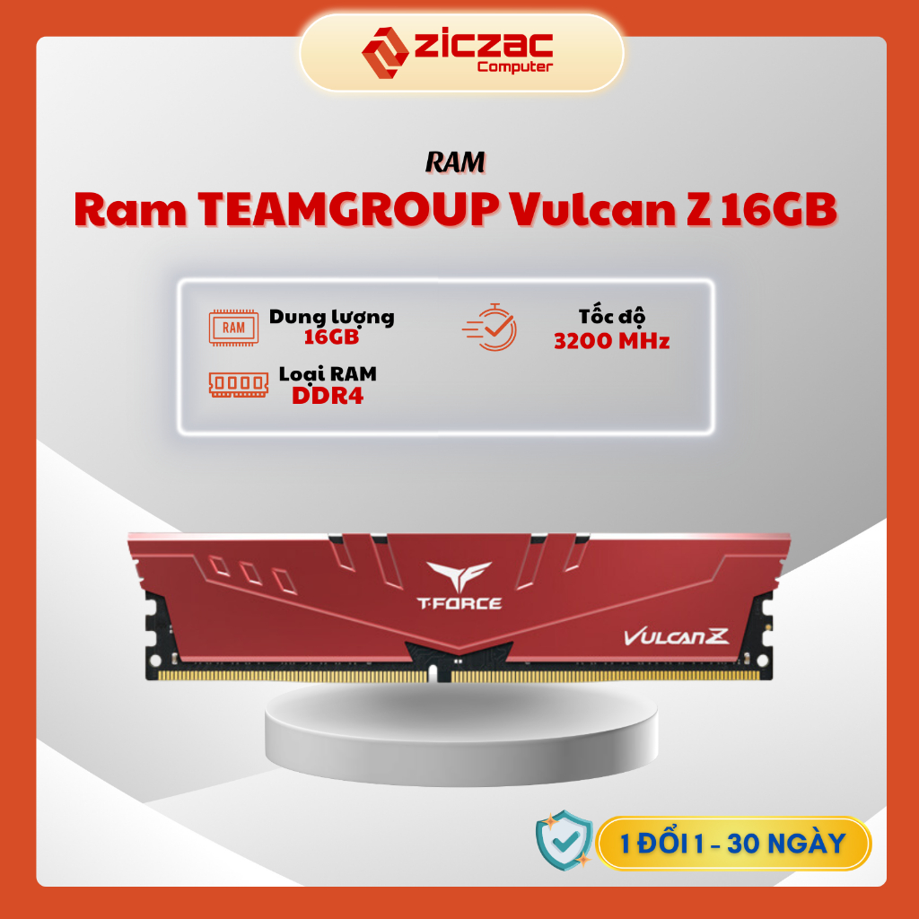 Ram TEAMGROUP Vulcan Z 8GB / 16GB DDR4 3200Mhz - chính hãng bảo hành 36 tháng