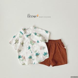 Bộ cotton cổ tàu summer vibes đi biển cho bé