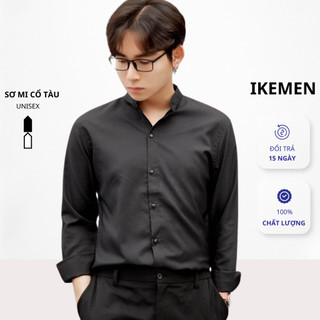 Áo sơ mi nam CỔ TÀU dài tay Ikemen cao cấp : Chất liệu lụa mềm mịn, không nhăn, thoáng mát, thấm hút mồ hôi(SMT)