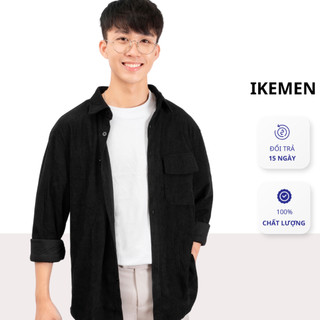 Áo sơ mi nam nữ dài tay trơn basic chất nhung tăm mềm mịn chống nhăn
