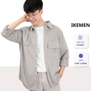 Áo Sơ Mi Nam Nữ Dài Tay Chất Vải Nhung Tăm Kiểu Dáng Basic Dài Tay Oversize Nhiều Màu