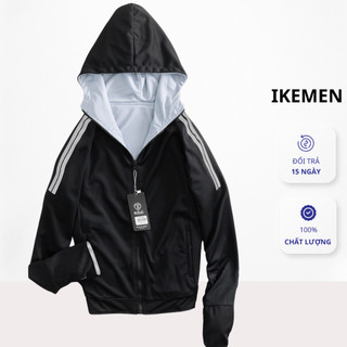 Áo chống nắng nam 2 lớp 2 mặt Ikemen, áo khoác đi nắng chất vải dày dặn thông hơi, thoáng mát
