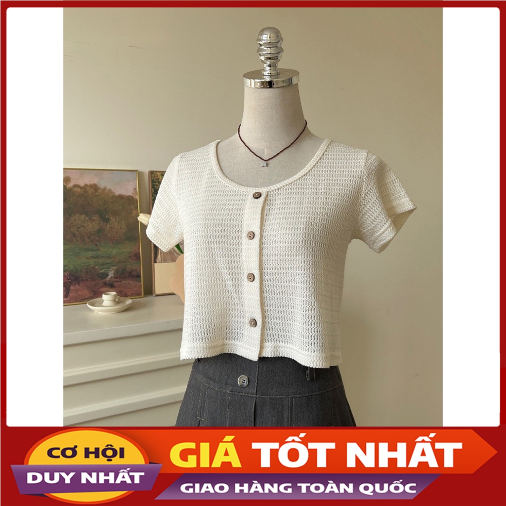 Set Áo Thun Cúc Nút Gỗ Dáng Crt Kèm Áo 2S Bên Trong M2225 - Violet