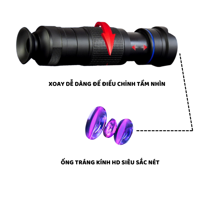 Ống Nhòm Chụp Ảnh, Ống Nhòm Điện Thoại Di Động Zoom Xa 36X _ 48X, Kính Viễn Vọng Đảm Bảo Hình Ảnh HD Sắc Nét | BigBuy360 - bigbuy360.vn